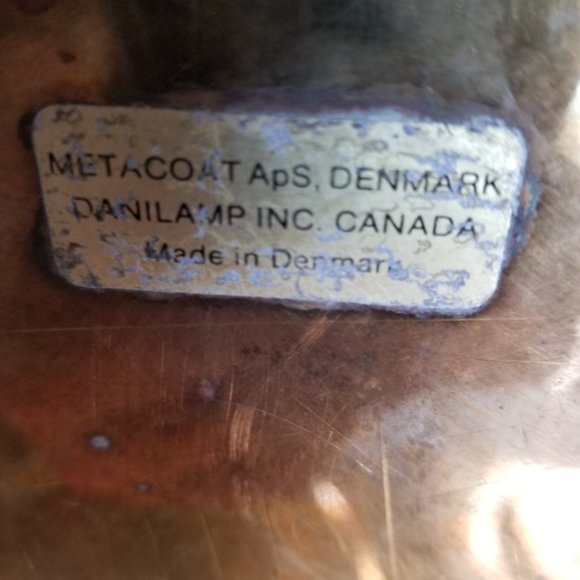 Solid Brass Plate Chargers Set Of 5 Made in  Denmark - Picture 5 of 6